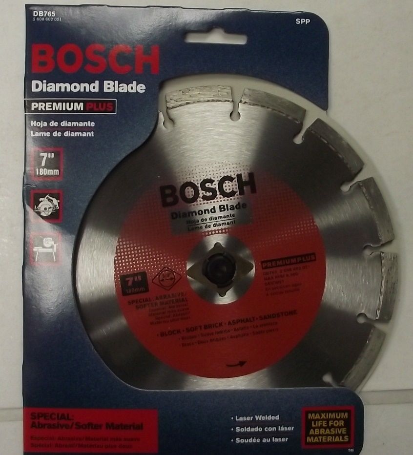 Bosch DB765 7″ Soft Material Diamond Saw Blade Premium Plus 2 5/8″ Arbor Sale
