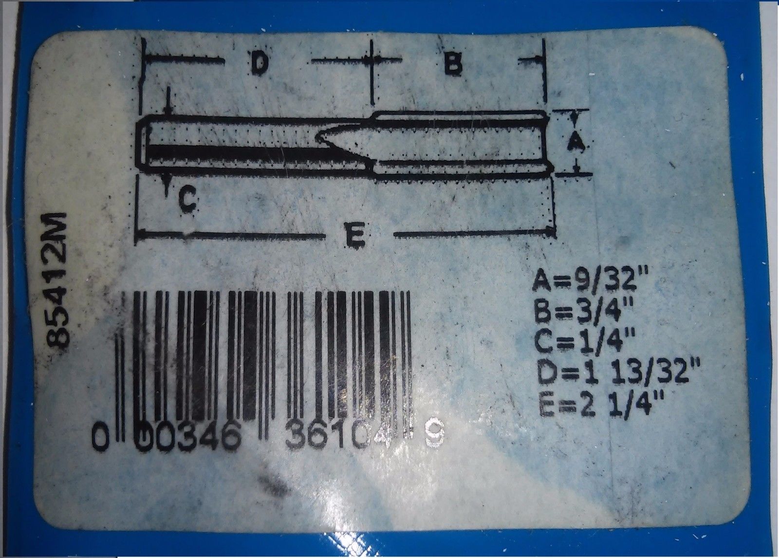 Bosch 85412M 9/32 Carbide Straight Router Bit USA Online now