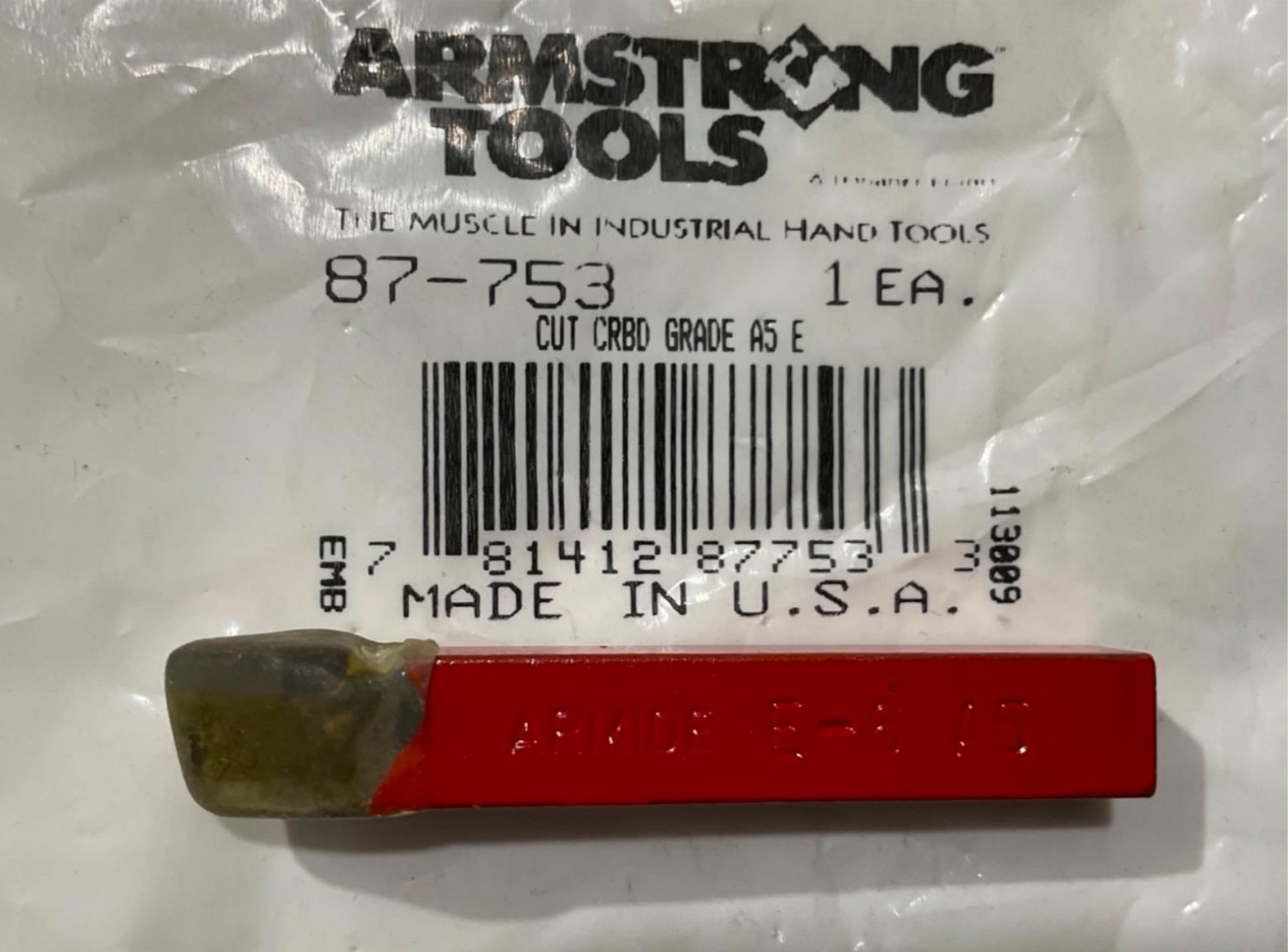 Armstrong 87-753 Cut Carbide Grade E-6 A5 USA on Sale