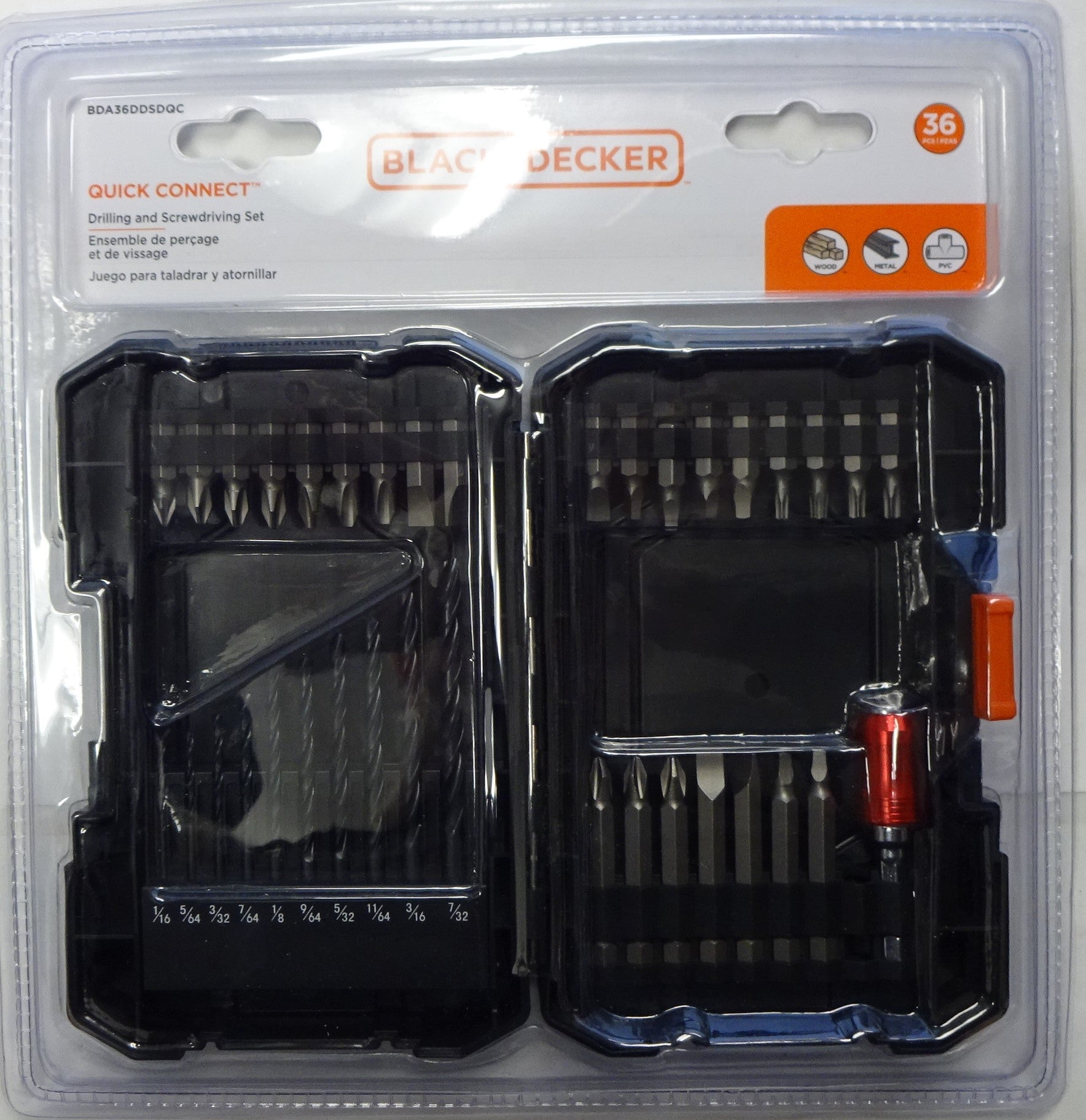 BLACK+Decker BDA36DDSDQC Drill & Drive Bit Set QUick Connect – 36 Piece Online now