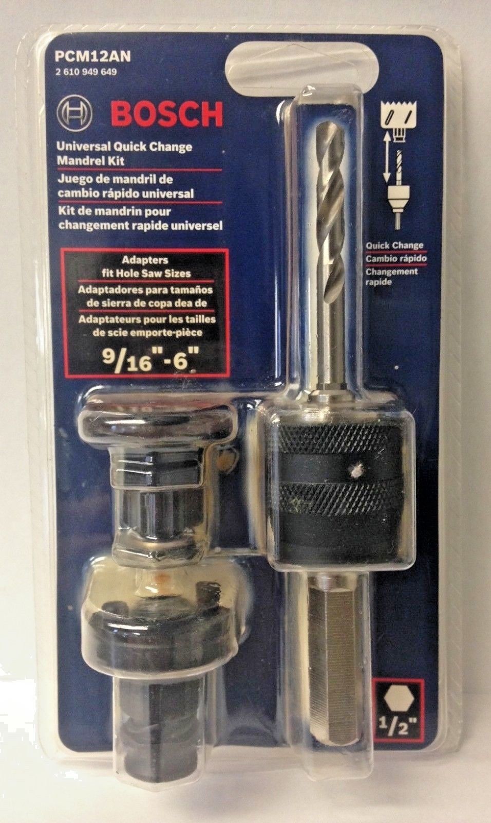 Bosch PCM12AN 3 Piece Universal Quick Change Mandrel Kit Supply
