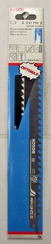 Bosch S 1241 HM 2 12 x 3 TPI Carbide Tipped Recip Saw Blades 2pk Online Hot Sale