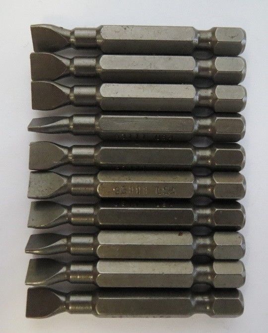 Bosch 93111 8-10 Slotted Power Bits USA 10 Pieces Online