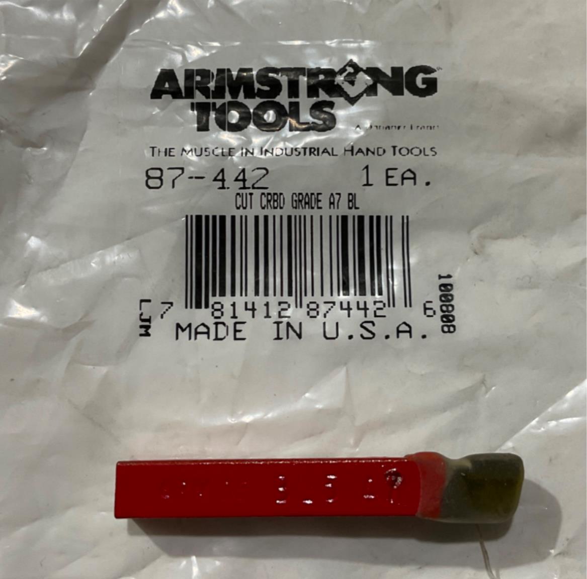 Armstrong 87-442 Cut Carbide Grade A7 BL 5 USA on Sale