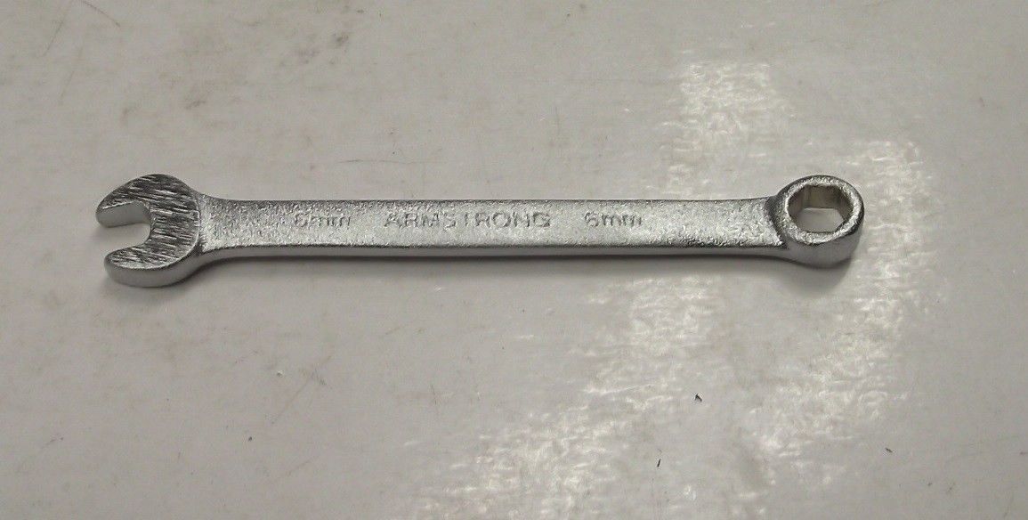 Armstrong S52006 6mm Satin Combination Wrench Short 6pt. USA Supply