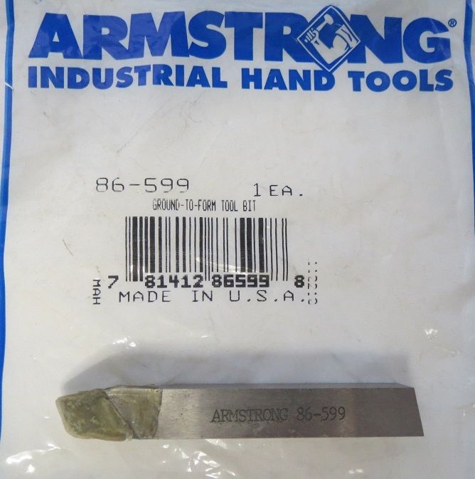 Armstrong 86-599 GROUND-TO-FORM TOOL BIT CUTTER USA Supply