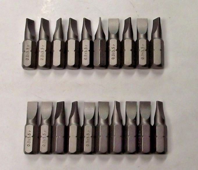Bosch 2608521B69 0.8 x 5.5 Extra Hard Slotted x 1″ Screw Bit Tips 20pcs. Online Hot Sale