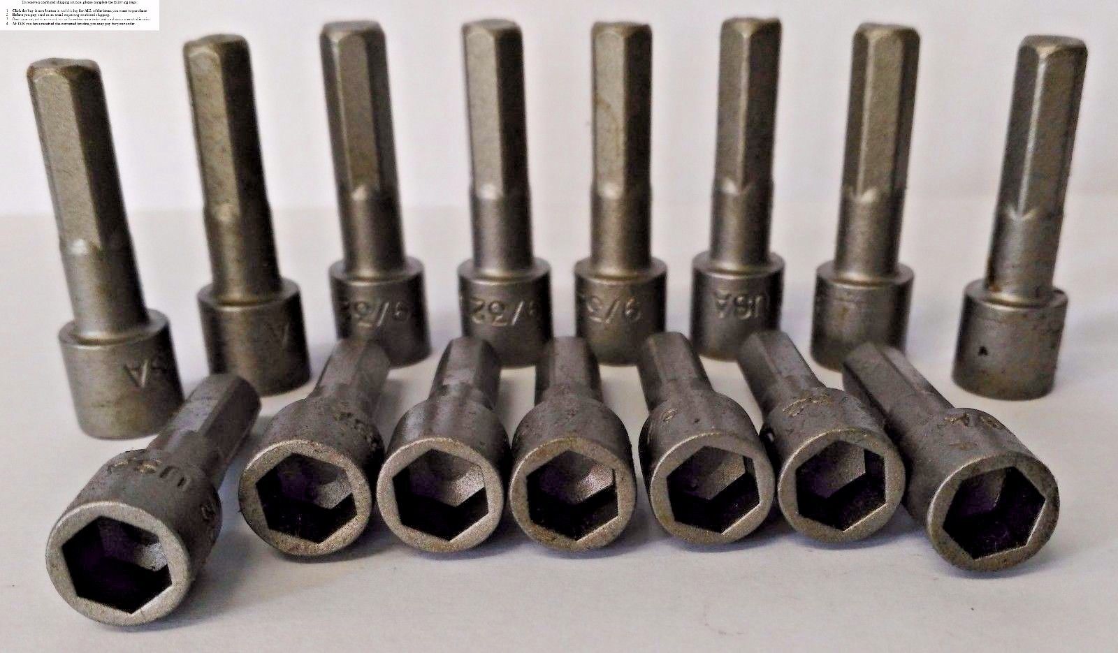Bosch VA 1609434422 Non Magnetic 9/32″ x 1-7/16″ Nutsetters USA 15PCS Hot on Sale
