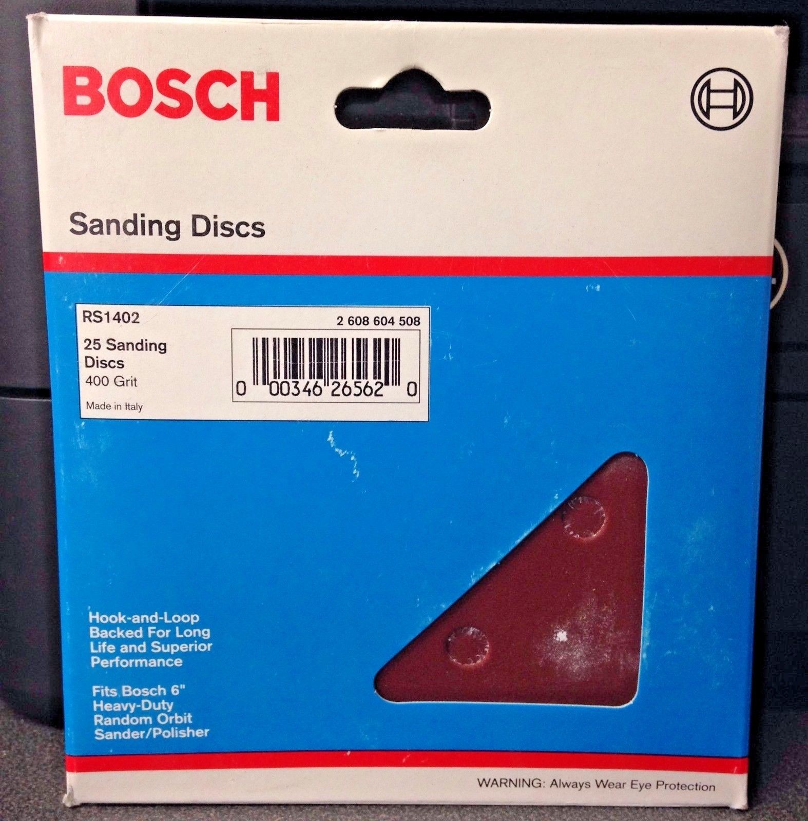 Bosch RS1402 6″ Hook and Loop 400 Grit Sanding Discs 25 Pack Sale