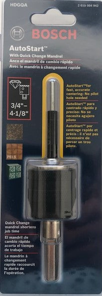 Bosch HDGQA Tools Diamond Hole Saw Mandrel With AutoStart Hot on Sale