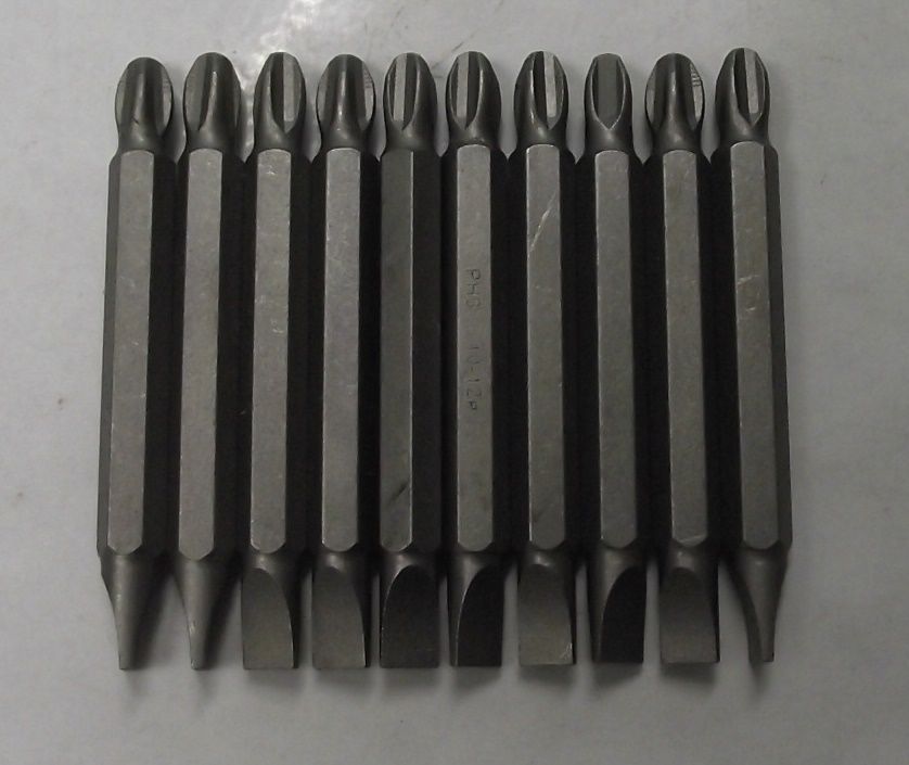 Bosch 2610000851 #3 Phillips Ribbed #10-12 Slotted x 2-1/2″ Screw Bit Tips 10pcs Sale