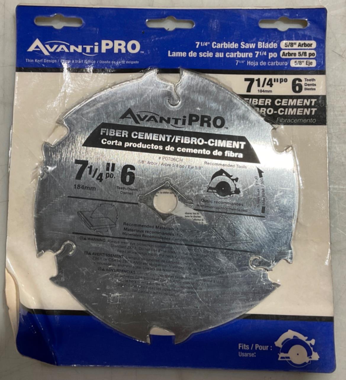 Avanti Pro P0706CH 7-1/4″ x 6T Fiber Cement Carbide circular saw blade #35 on Sale