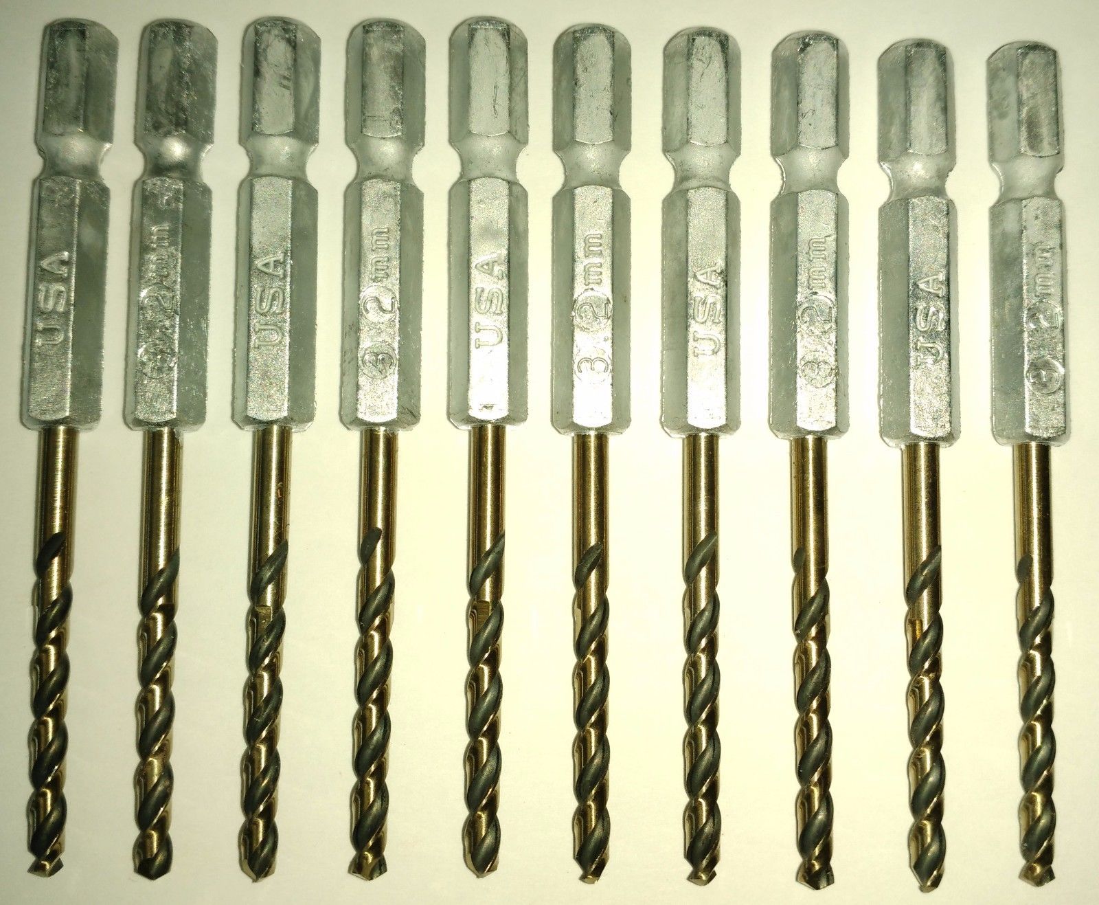 Bosch 9502909 VA 3.2mm Drill Bits Hex Shank USA 10PCS Fashion