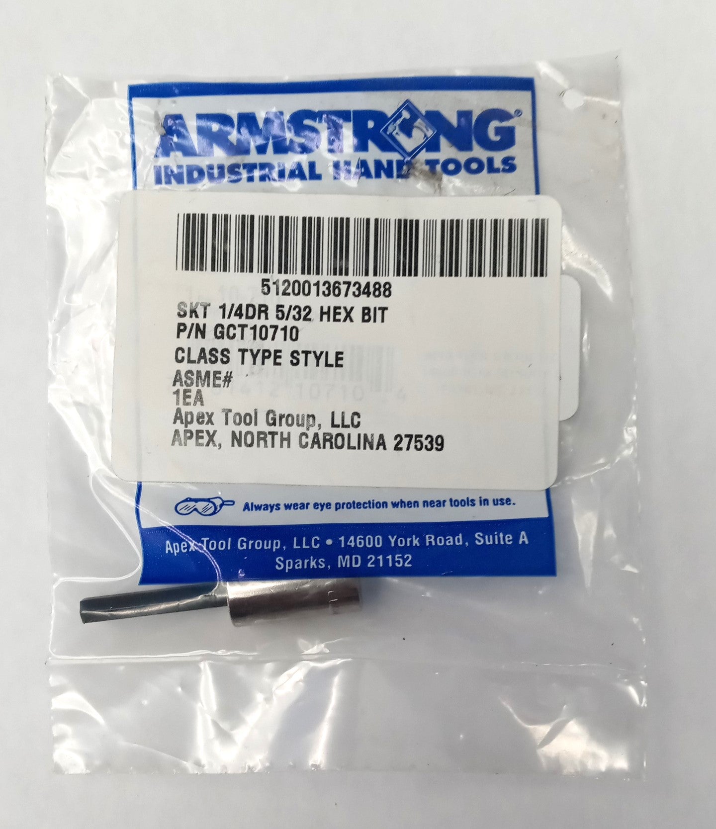 ARMSTRONG TOOLS 10-710 1/4″ Drive 5/32″ Hex Socket Bit USA Online Hot Sale