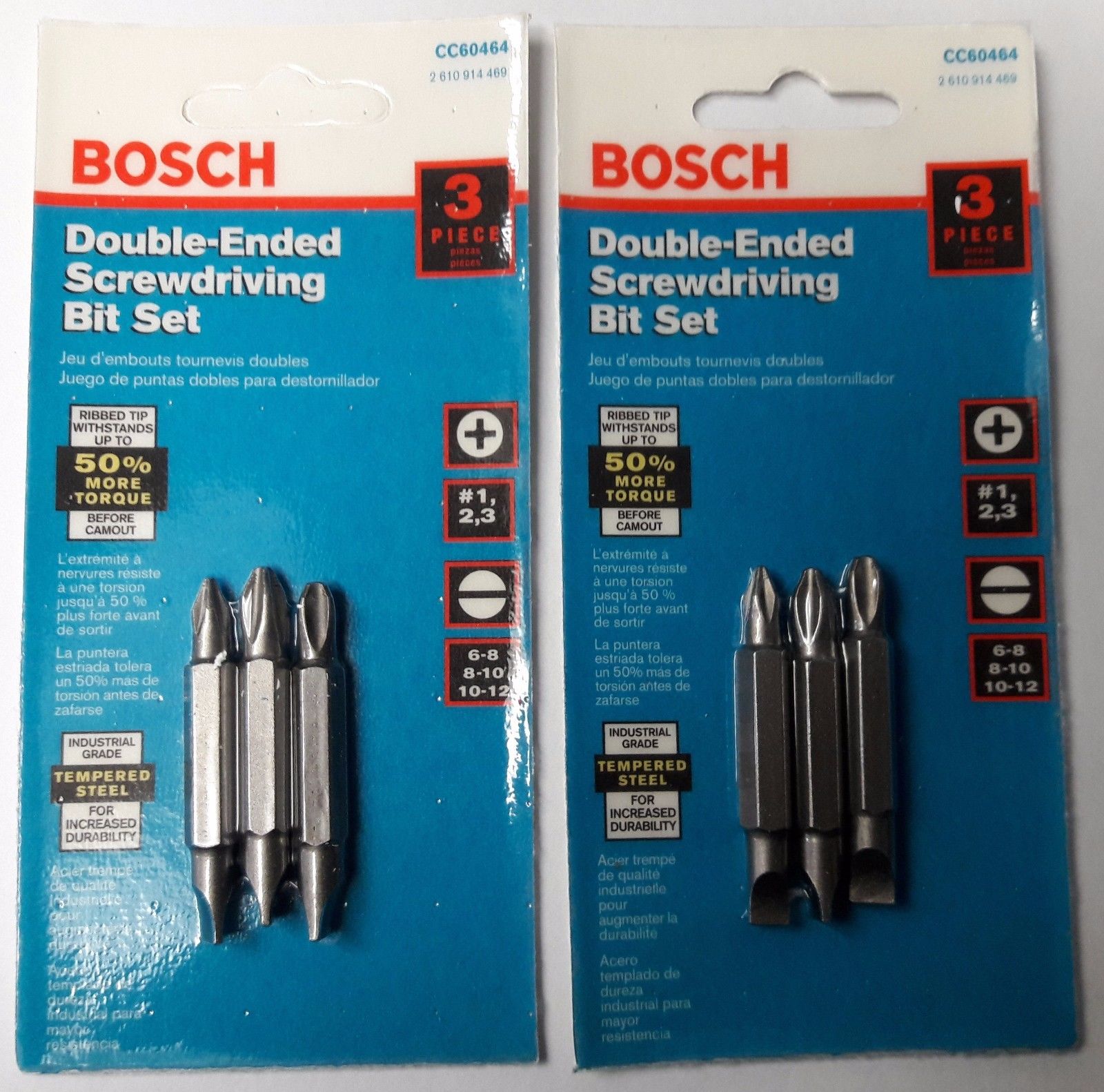 Bosch CC60464 Double-End Bits 2″ Phillips Straight USA 2-3 Packs Sale