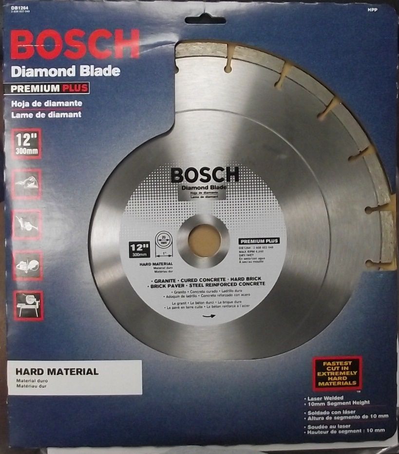 Bosch DB1264 Premium Plus 12″ Dry or Wet Cut Segmented Diamond Saw Blade Fashion