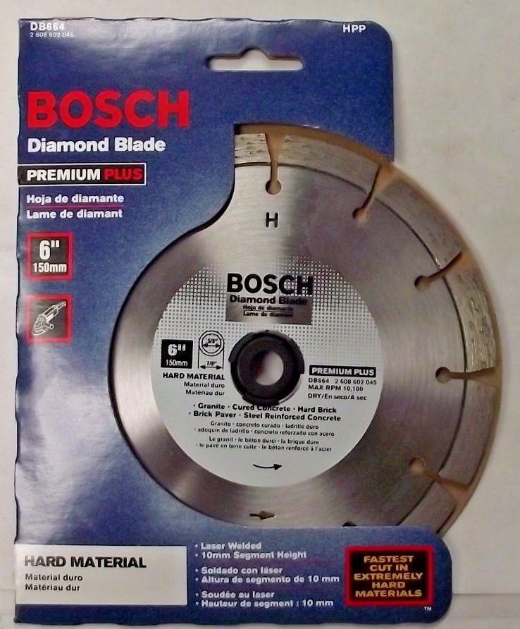 Bosch DB664 Premium Plus 6″ Diamond Saw Blade Granite Supply