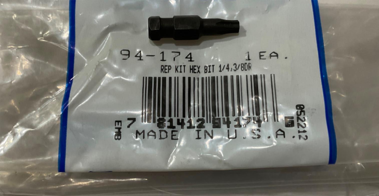 Armstrong 94-174 Rep Kit Hex Bit 1/4,3/8Dr T20 USA Discount