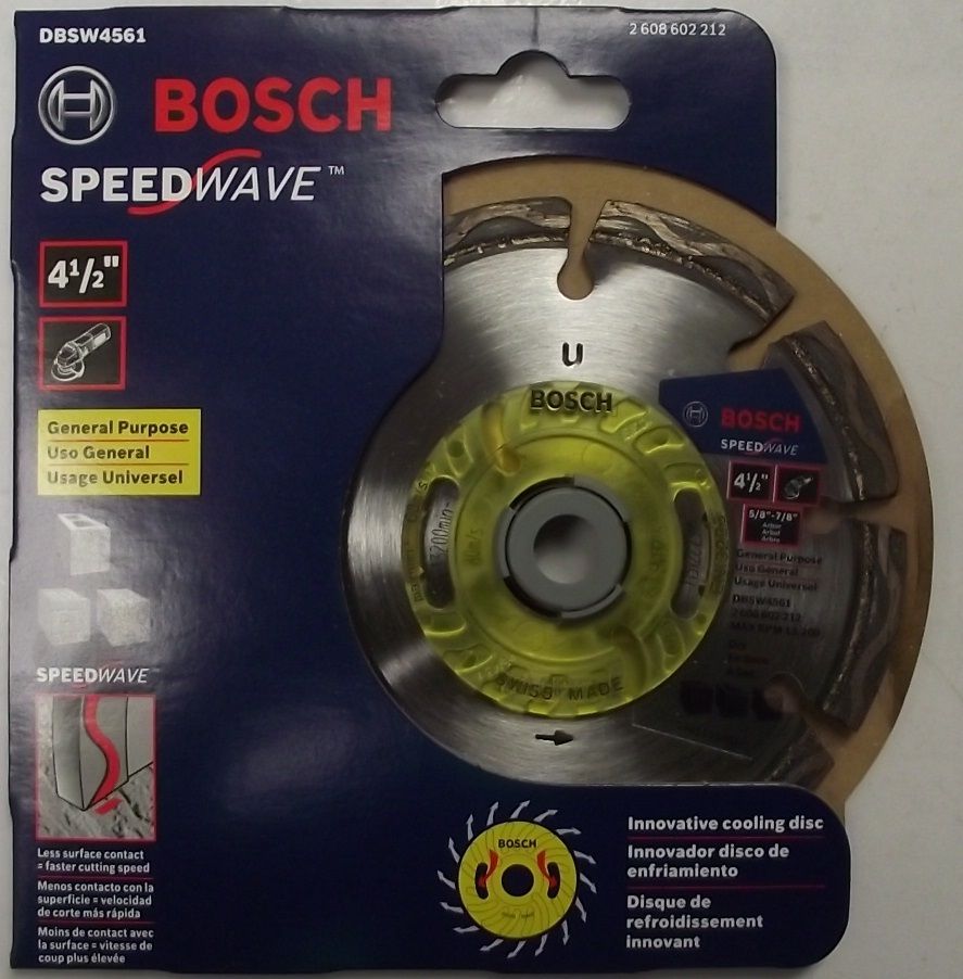 Bosch DBSW4561 Speedwave 4.5″ Segmented Diamond Blade Swiss Made Hot on Sale