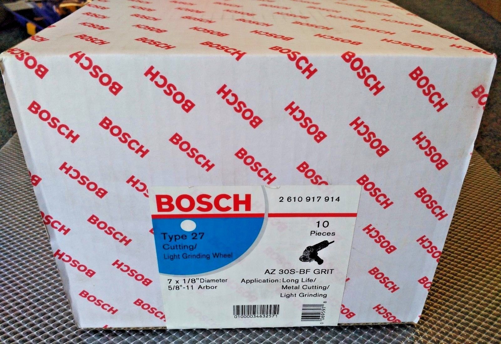 Bosch 2610917914 7″ x 1/8″ Cutting & Light Grinding Wheels AZ 30S-BF Grit 10PK Online Sale
