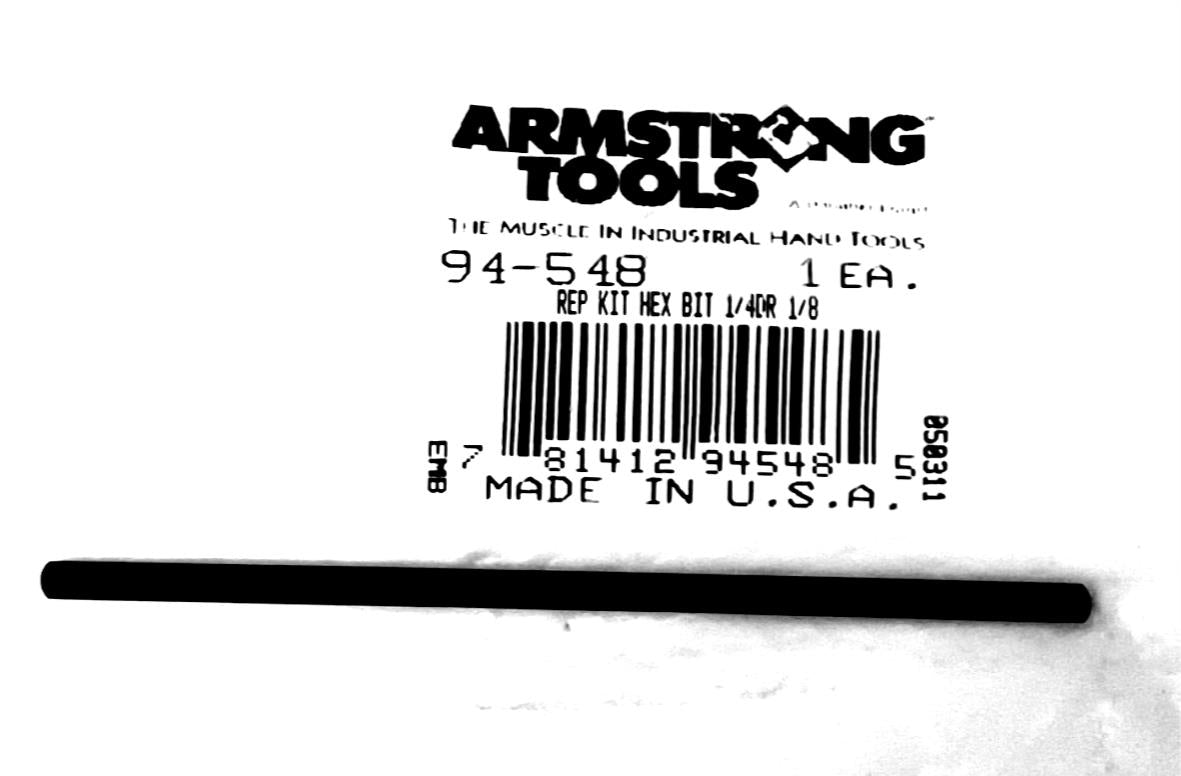 Armstrong 94-548 Rep Kit Hex Bit 1/4 Dr 1/8 USA Online Hot Sale