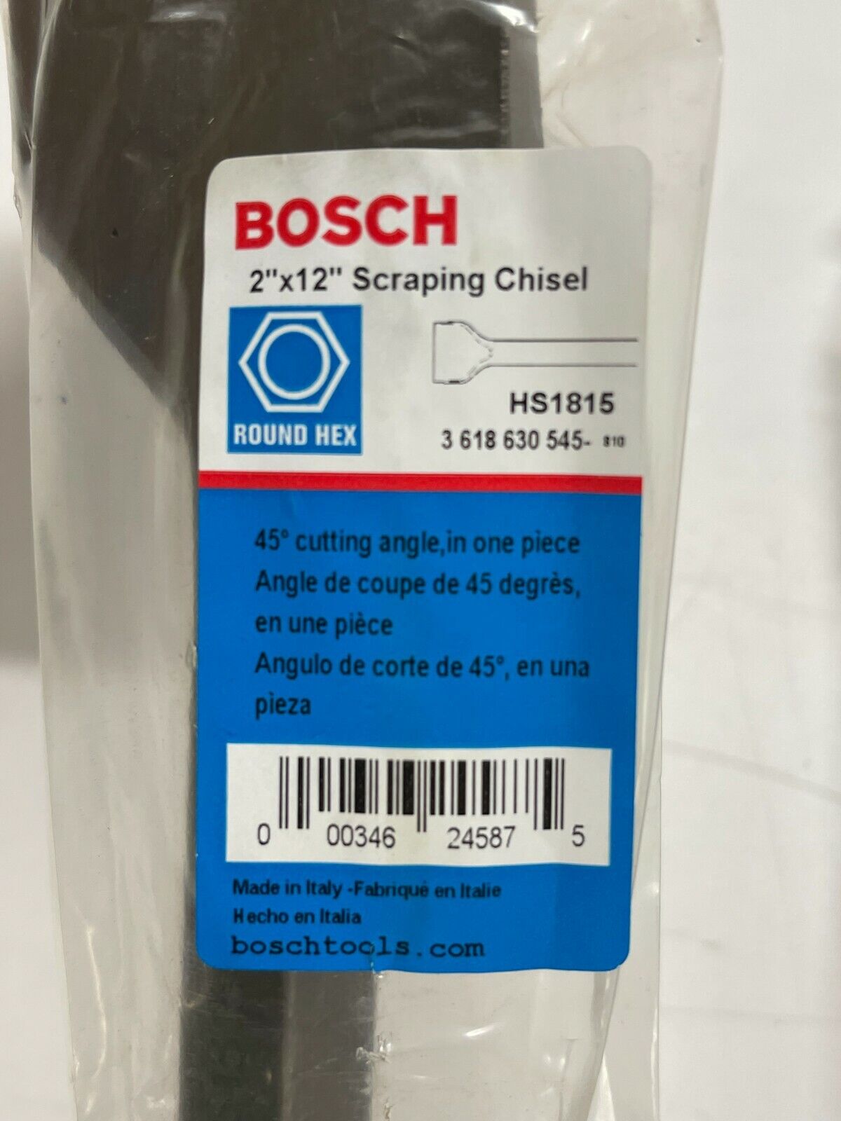 Bosch HS1815 2″ X 12″ Spline Drive Hammer Steel Scraping Chisel Italy Online now