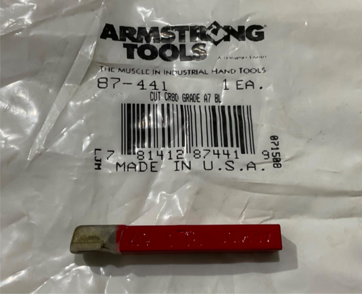 Armstrong 87-441 Cut Carbide Grade A7 BL 1 USA Hot on Sale