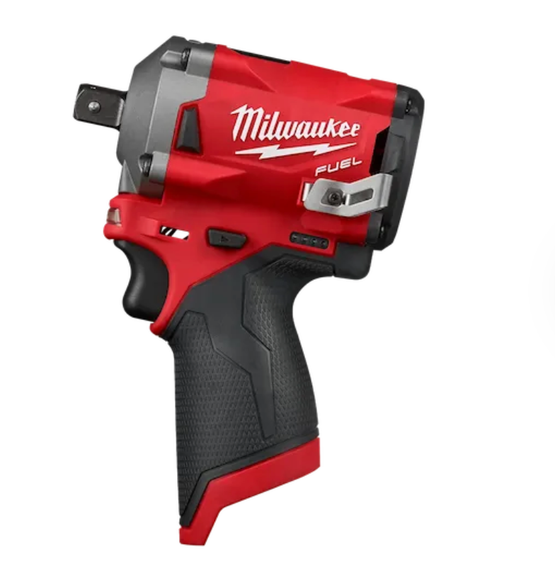 Milwaukee M12 FUEL™ 1/2” Stubby Impact Wrench w/ Pin Detent – TOOL ONLY (2555P-20) Discount
