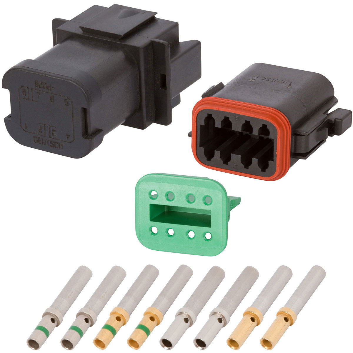 DT04-08PB-P028 DEUTSCH DT 8 Way Black Double (5/3) Bussed Connector Assembly Kit Hot on Sale
