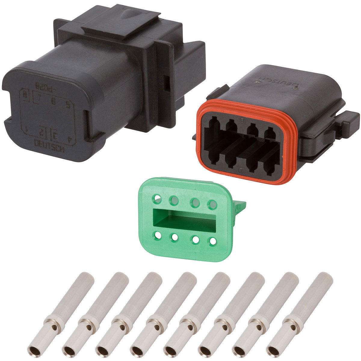 DT04-08PB-P028 DEUTSCH DT 8 Way Black Double (5/3) Bussed Connector Assembly Kit Hot on Sale