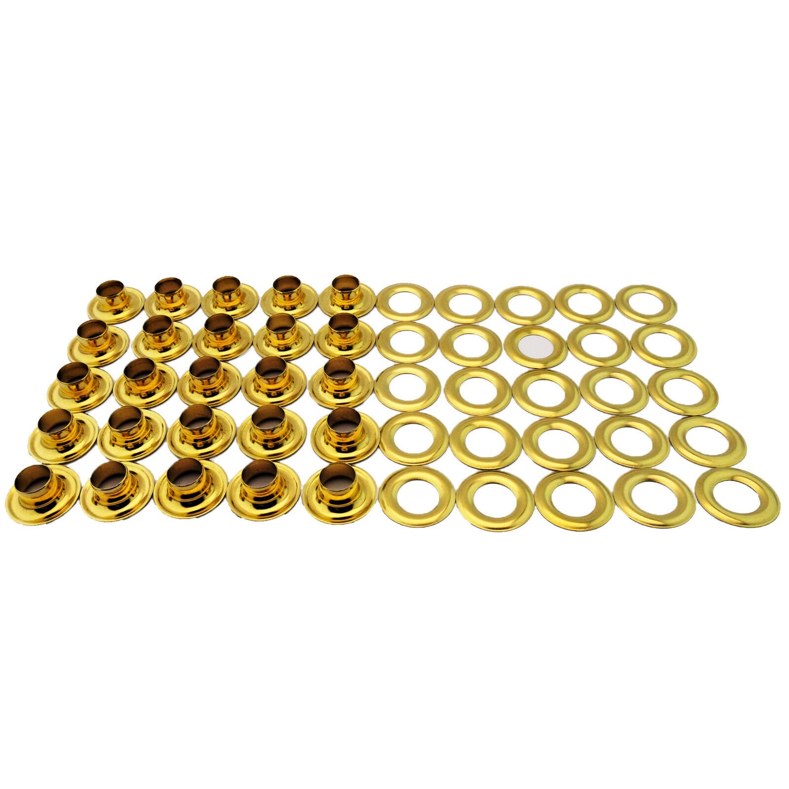 C.S. Osborne 25 Sets Brass Grommets & Plain Washers #G1-3 (7/16″ Hole) Hot on Sale