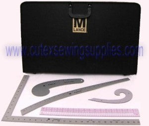 Lance Fashion Designer 5 Ruler Kit INCHES plus Portfolio Carrying Case Online Hot Sale