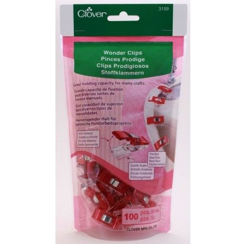 Clover Red Wonder Clips – 100 Pack For Sewing, Crafts, Quilting, Arts #3159 Hot on Sale