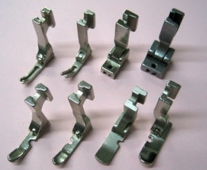 INDUSTRIAL SEWING HINGED ZIPPER FEET 8 PCS ASSORTMENT Fashion