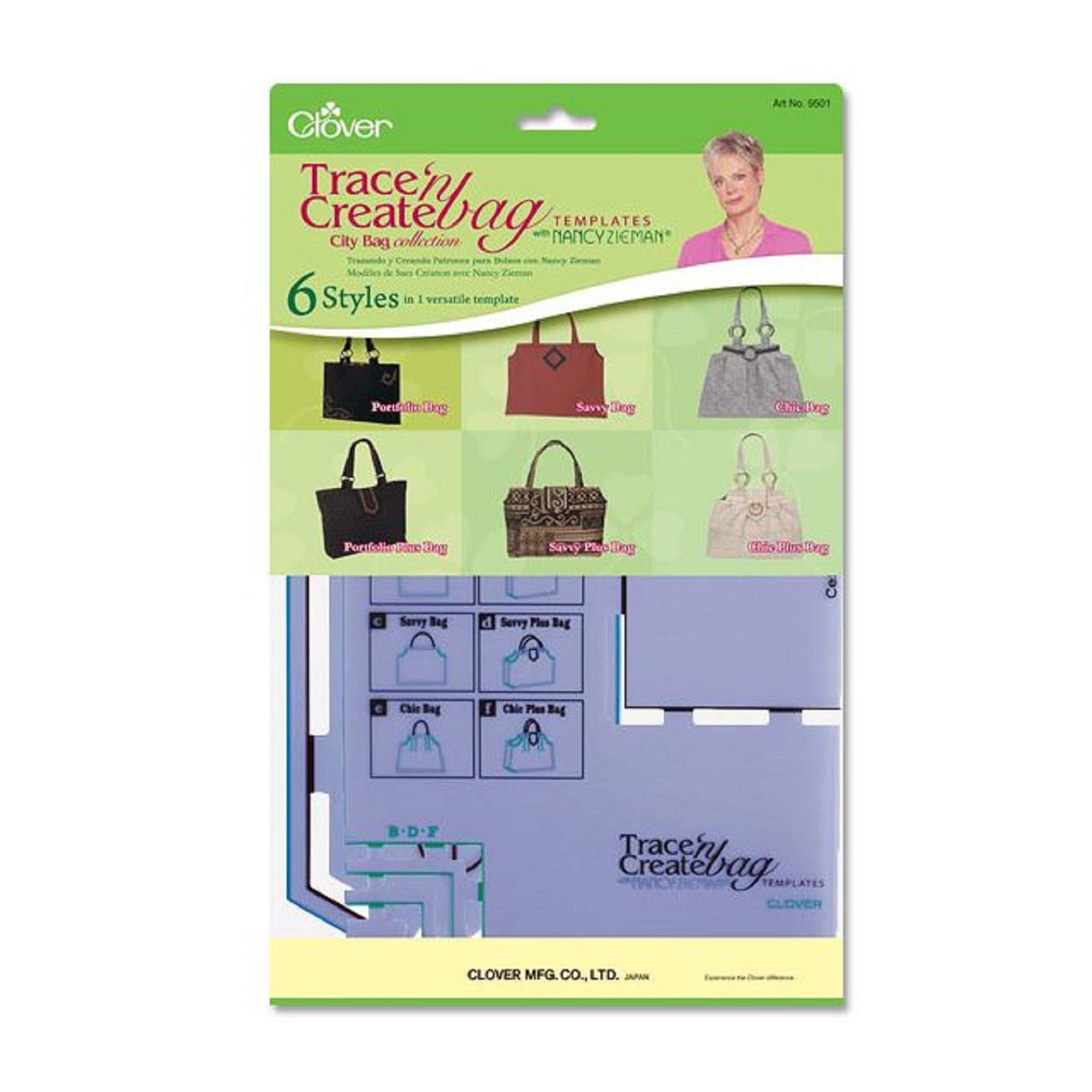 Clover Trace ‘N Create Bag Templates City Bag Collection With Nancy Zieman Supply