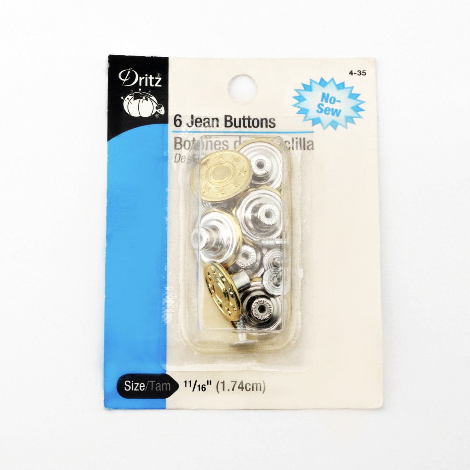 Dritz Bachelor Jean Buttons Gilt, 11/16″ – 6-Pk. Sale
