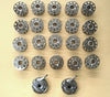 SET OF 20 BOBBINS & 2 BOBBIN CASES FOR SINGER 15 CLASS on Sale