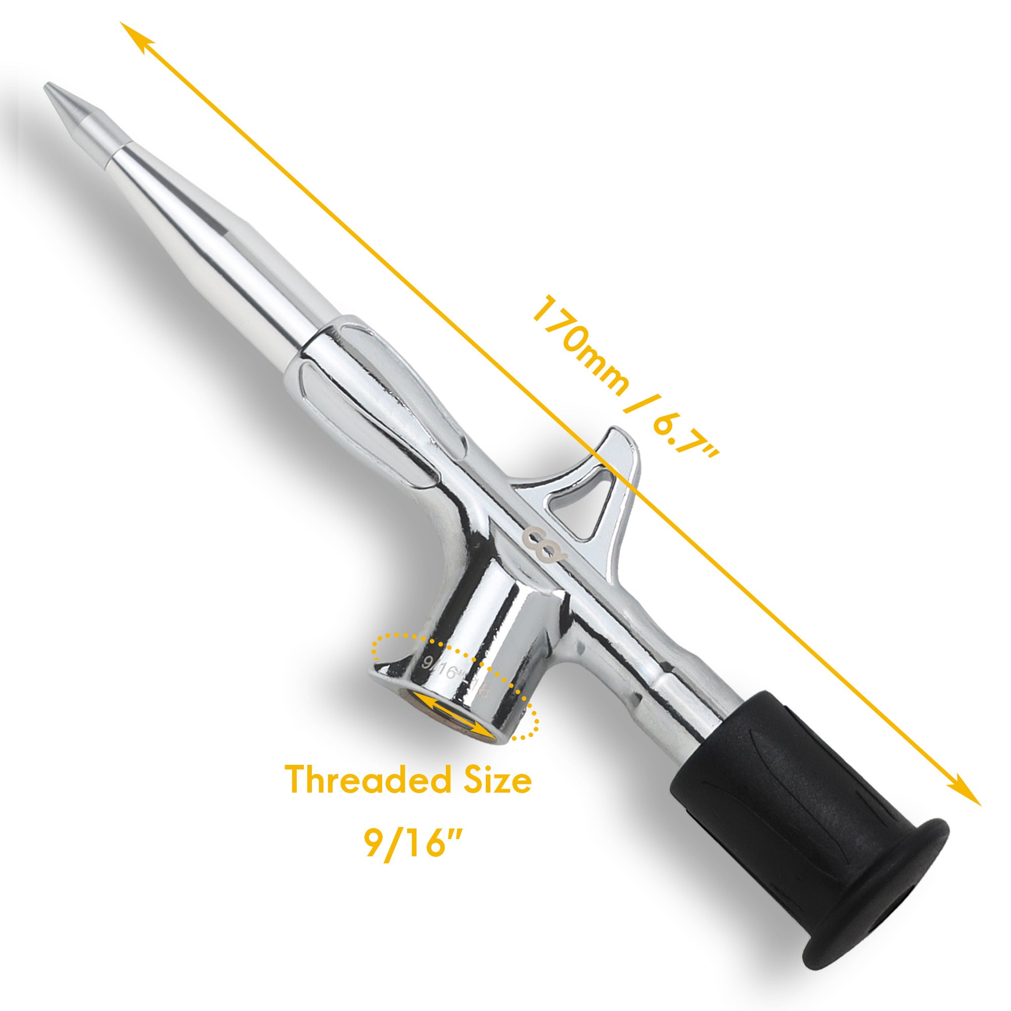 CyclingDeal Bike Bicycle Grease Lubricant Injector Gun 9/16″ Threaded – Mini Tool for Greasing Bottom Bracket & Headset Bearings & Pedals & Hubs – Grease Gun ONLY on Sale