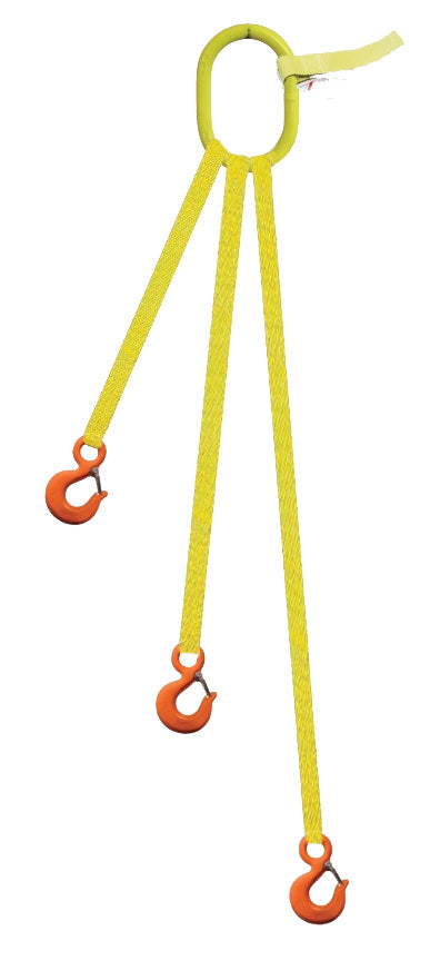 3 Legged Tool Lifting Web Sling, Snap Hooks Discount