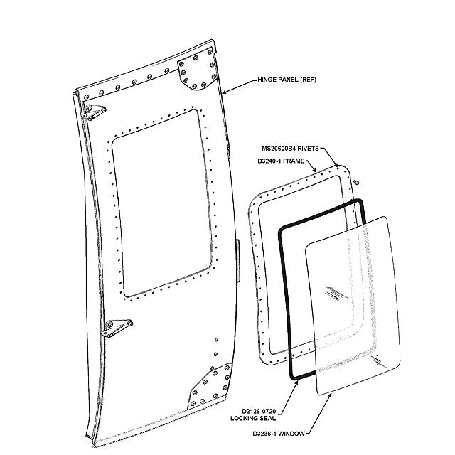 Hinge Panel Door Replacement Window, Clear – Fits LH or RH Online now