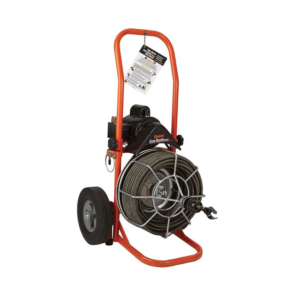 General Pipe Cleaners Easy Rooter | 100-Ft. X 5/8-In. Cable | SRCS-R Cutter Set on Sale