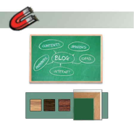 16×16 Magnetic Green Chalk Board with Wood Frame (Porcelain on Steel) Hot on Sale