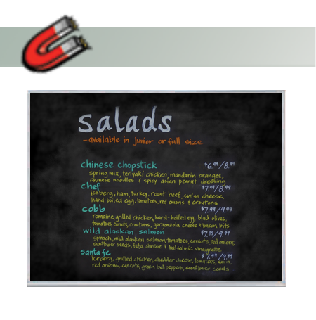 16×20 Magnetic Black Chalk Board with Aluminum Frame (Porcelain on Steel) Discount