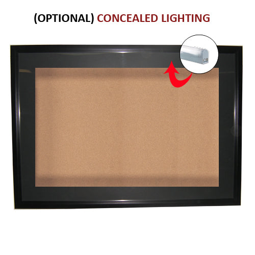 24×36 SwingFrame Designer Wood Framed Large Cork Board Display Case 6 Inch Deep Hot on Sale