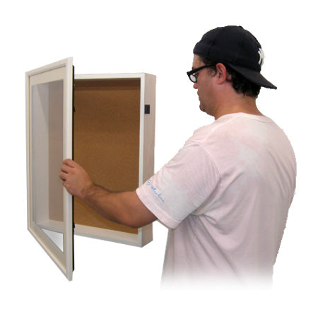 36 x 48 SwingFrame Designer Wood Framed Shadow Box Display Case w Cork Board 1 Inch Deep Discount