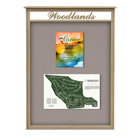 38″ x 54″ Outdoor Message Center Cork Board with Header (Left Hinged Single Door) Online now