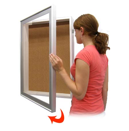 36 x 48 Metal Frame SwingFrame Designer Shadow Box with Cork Board 1 Inch Deep Supply