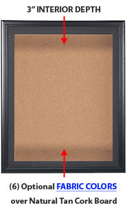 36 x 36 SwingFrame Designer Wood Framed Shadow Box Display Case with Cork Board 3-Inch Deep Interior Sale