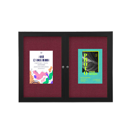 84 x 24 INDOOR Enclosed Bulletin Boards with Lights (2 DOORS) Online now