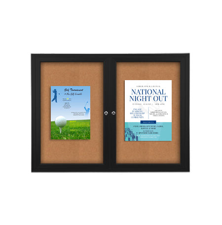84×36 Enclosed Indoor Bulletin Boards with Radius Edge (2 DOORS) on Sale